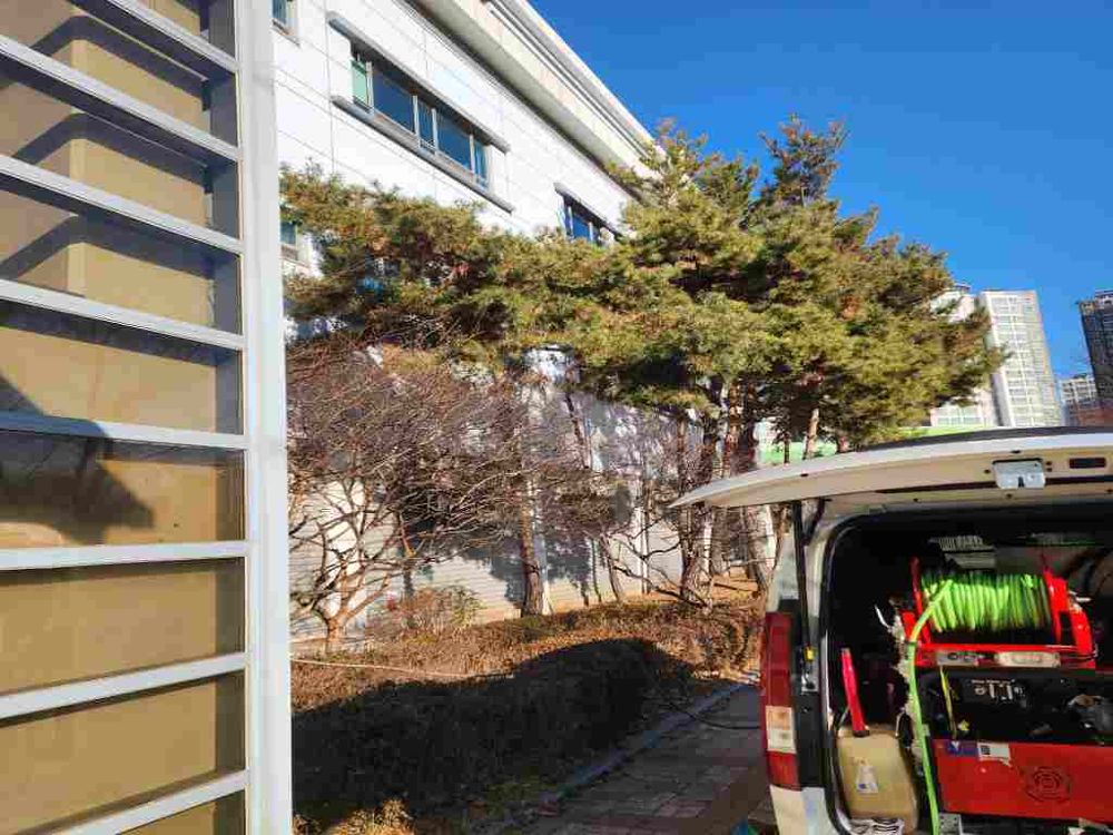 금천구 건물 외부 고압세척 작업